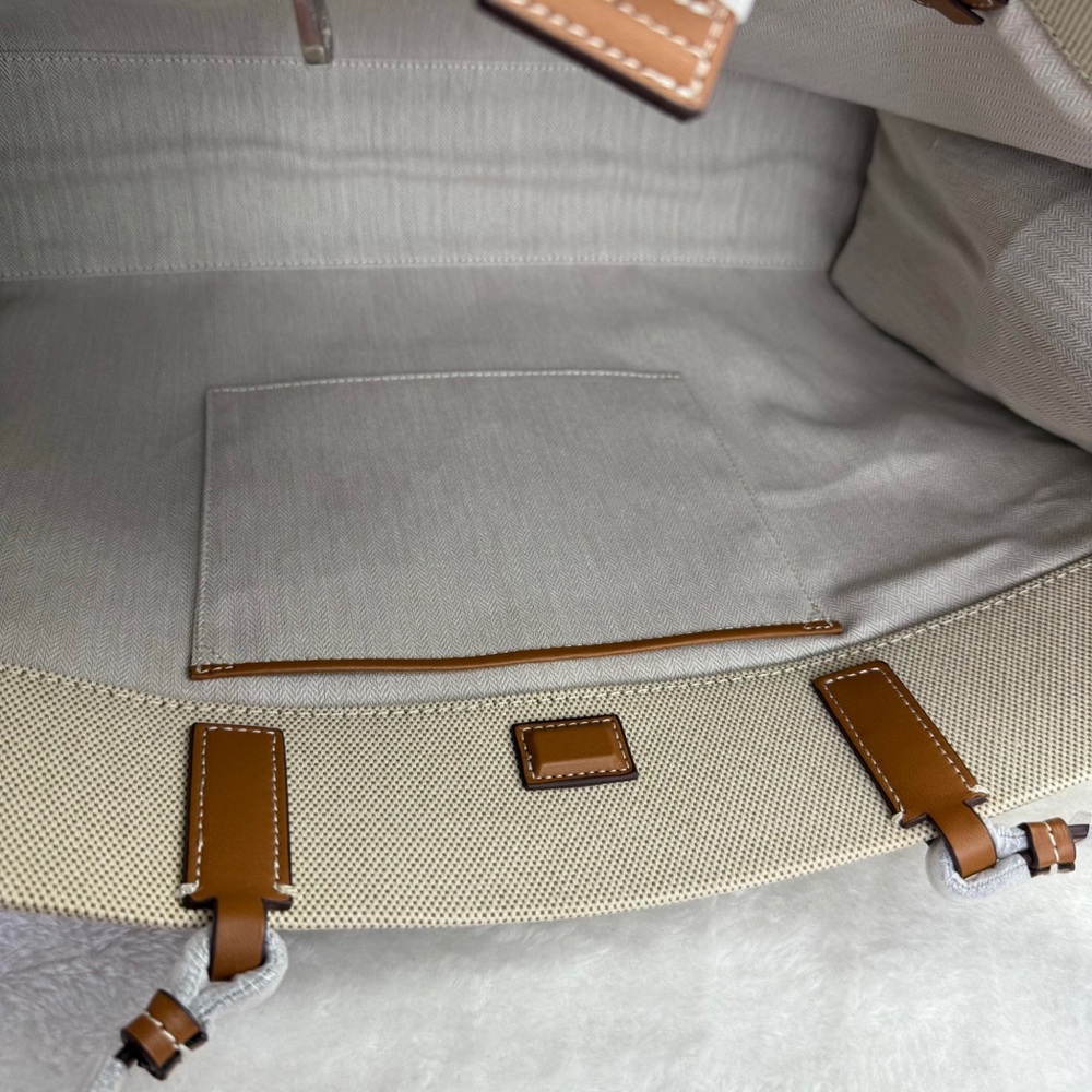 NEW Tory Burch Ella Canvas & Leather Tote Bag - Picture 3 of 11